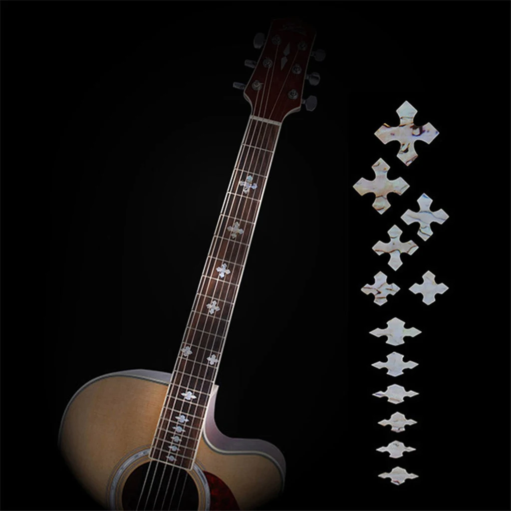 Acoustic Electric Guitar Bass Inlay Sticker Fretboard Marker Fret Decal Guitar Neck Decal Guitar Decoration Accessories