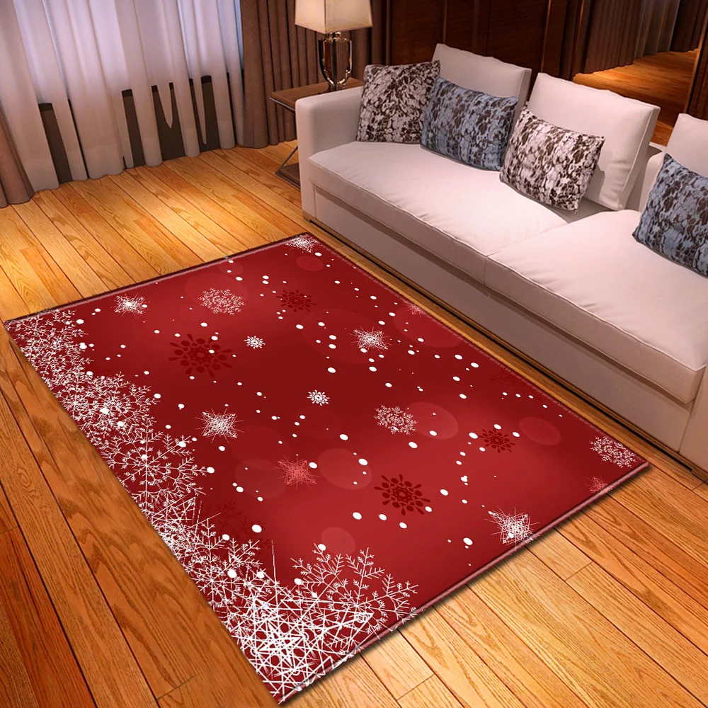 Creative Xmas party 3D Printed Carpet Hallway Doormat Bath Kitchen Absorb Water Anti-Slip Mat/Rug christmas decorations for home | Дом и сад