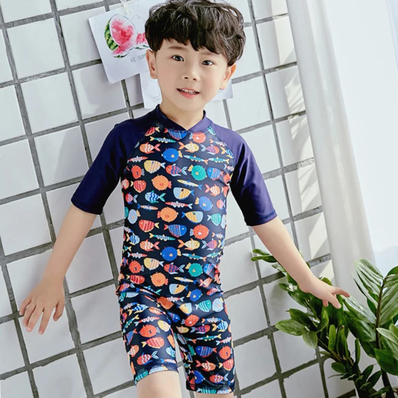 New Summer Boy Baby Swimwear+Hat 2Pcs Set Penguin Animals Swimming Suit Infant Toddler Kids Children Swimwear Kids Beach Bathing