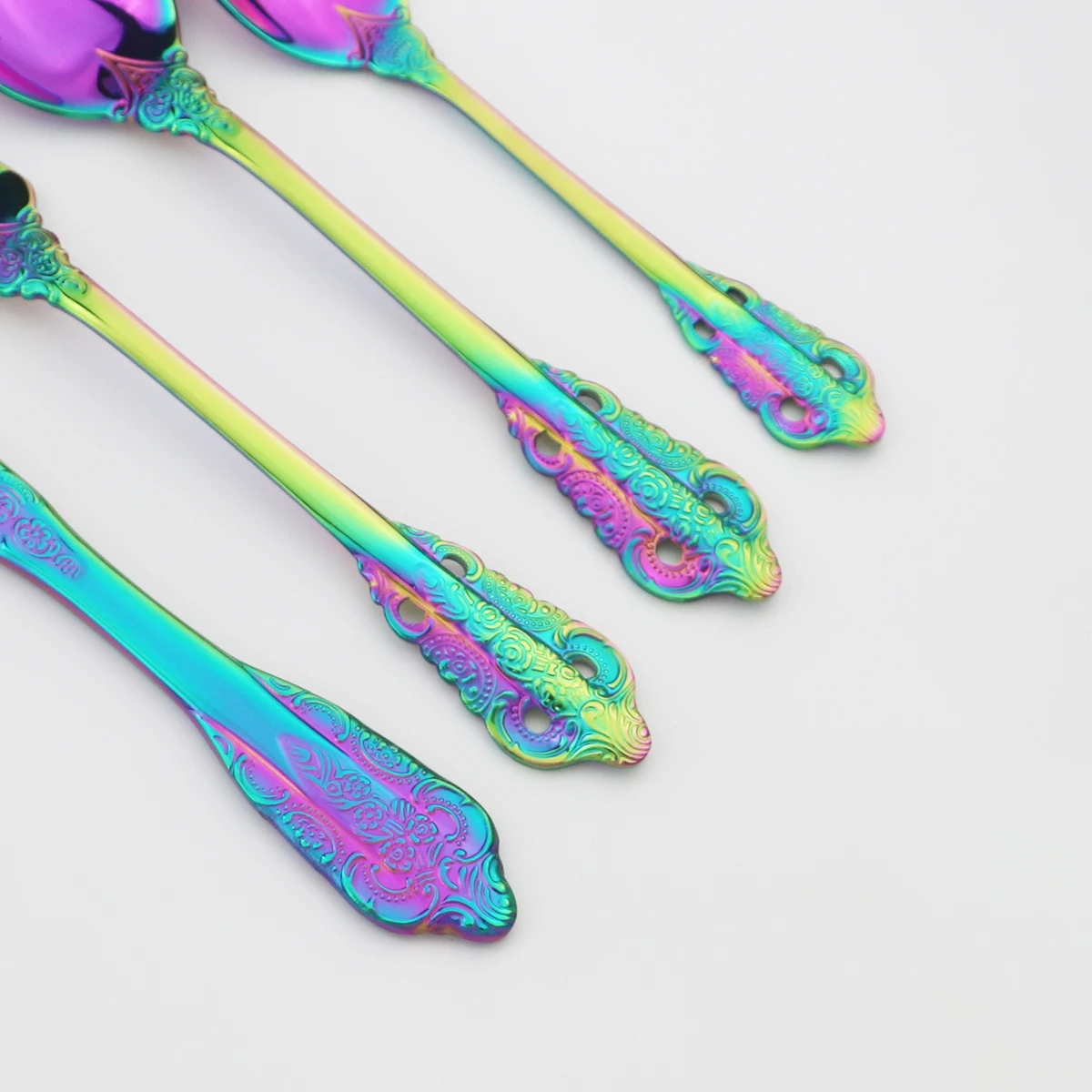 24 шт. серебристый цвет набор столовых приборов 304 нержавеющая сталь столовая