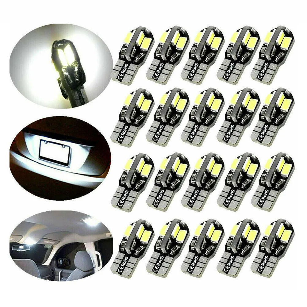 

W5W T10 SMD Light 6000-7000K 8 LED 8 SMD Backup Lights Bulb Corner Light ERROR FREE