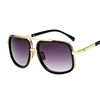 Classic Brand Designer Flat Top Mirror Sun Glasses Square Gold Male Female Superstar Oversized Men Sunglasses Women 5