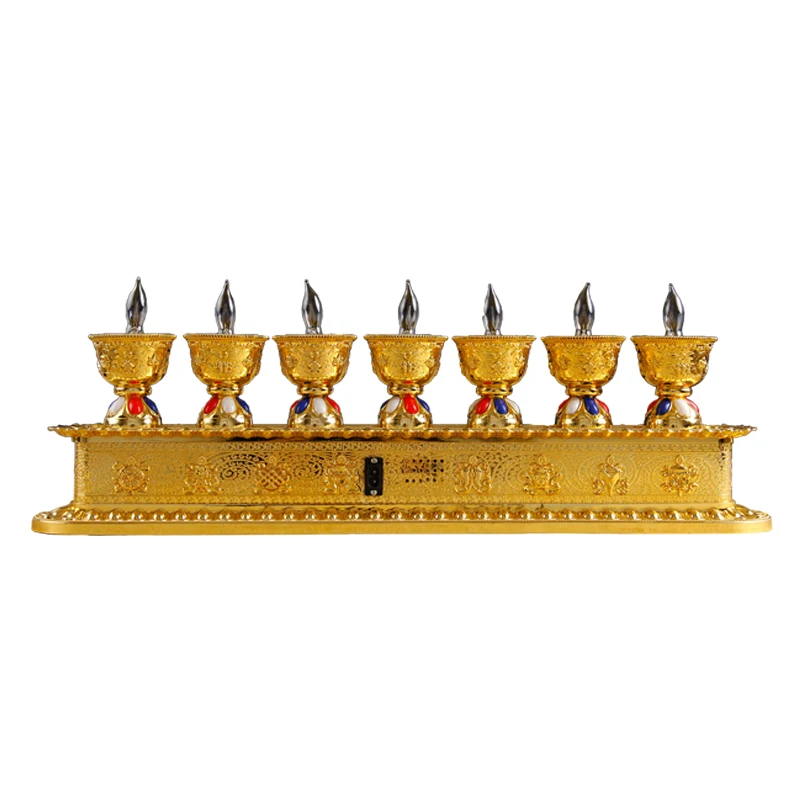

Tibetan fine Buddhist articles, Seven star lights a group of seven, Creating smokeless Buddhist hall ornaments
