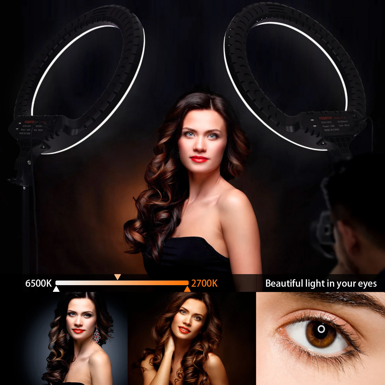

18 Inch Led Ring Light 2700 -6500K Photography Lighting Camera Phone RingLight Makeup Ring Lamp With Tripod And Remote