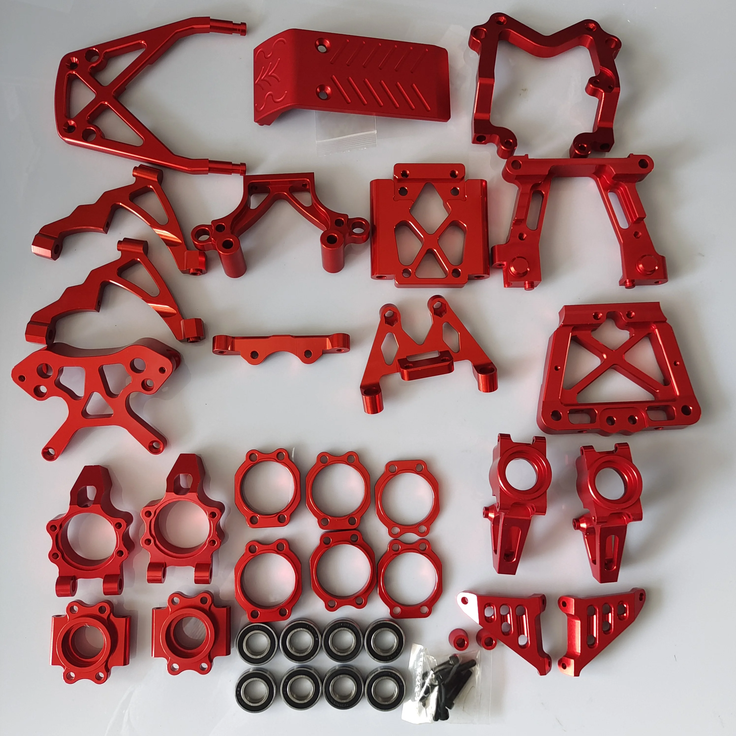 

Nice Alloy CNC Front + Rear Bulkhead + Wheel Hub Carrier + Shocok Tower for HPI KM Rovan Baja 5B 5T 5SC 1/5 RC CAR