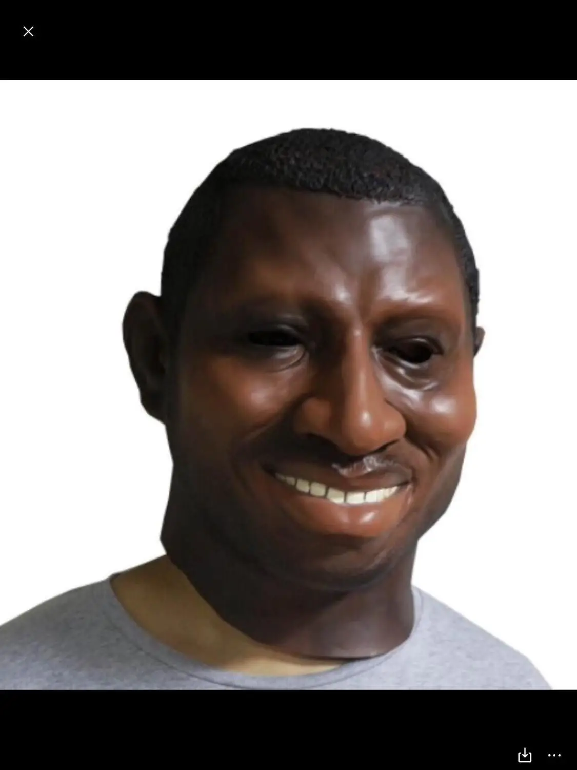 

Halloween Costume Celebrity Party Novelty Adult Cosplay Prop Genuine Latex Black Man Mask