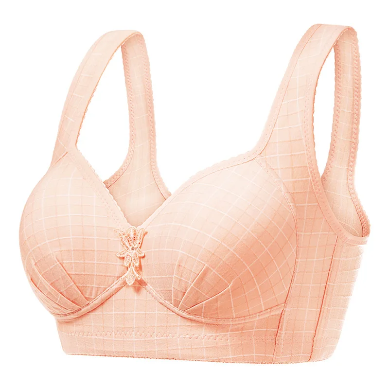 Большой и тонкий бюстгальтер из чистого хлопка без стального