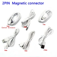 2pin magnetic charging cable center spacing 5mm 678910mm magnet suctio usb power charger for beauty instrument smart device
