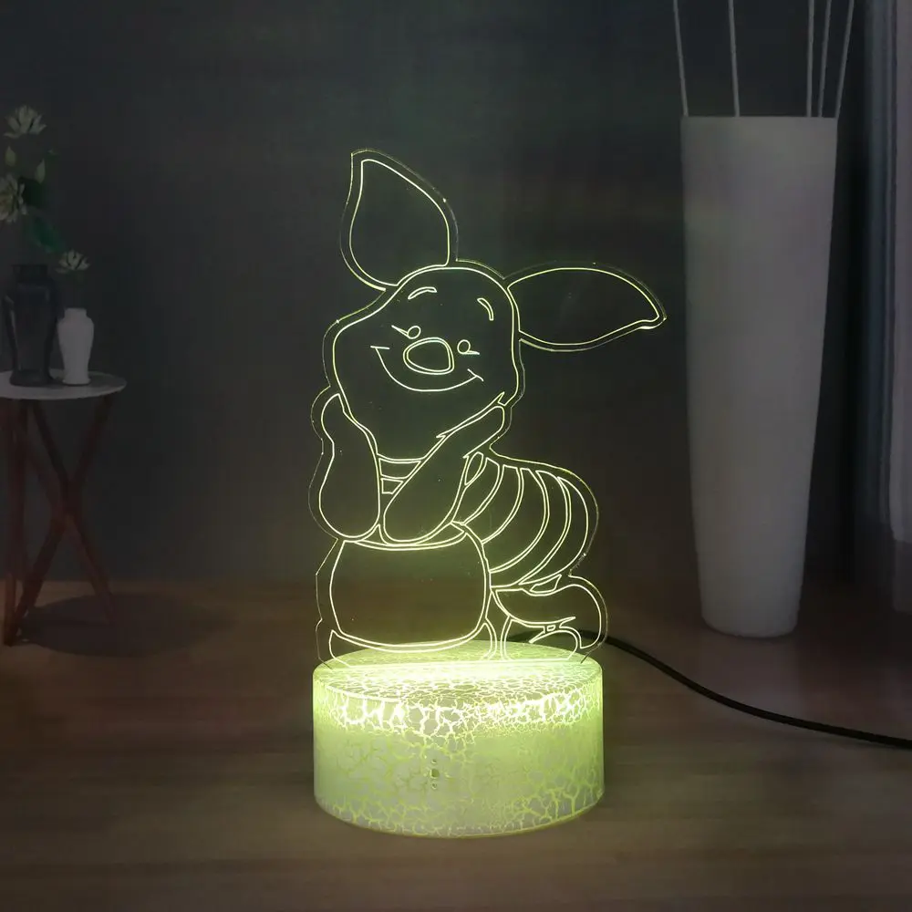 Светодиодный ночник с изображением Винни из мультфильма настольная лампа милым