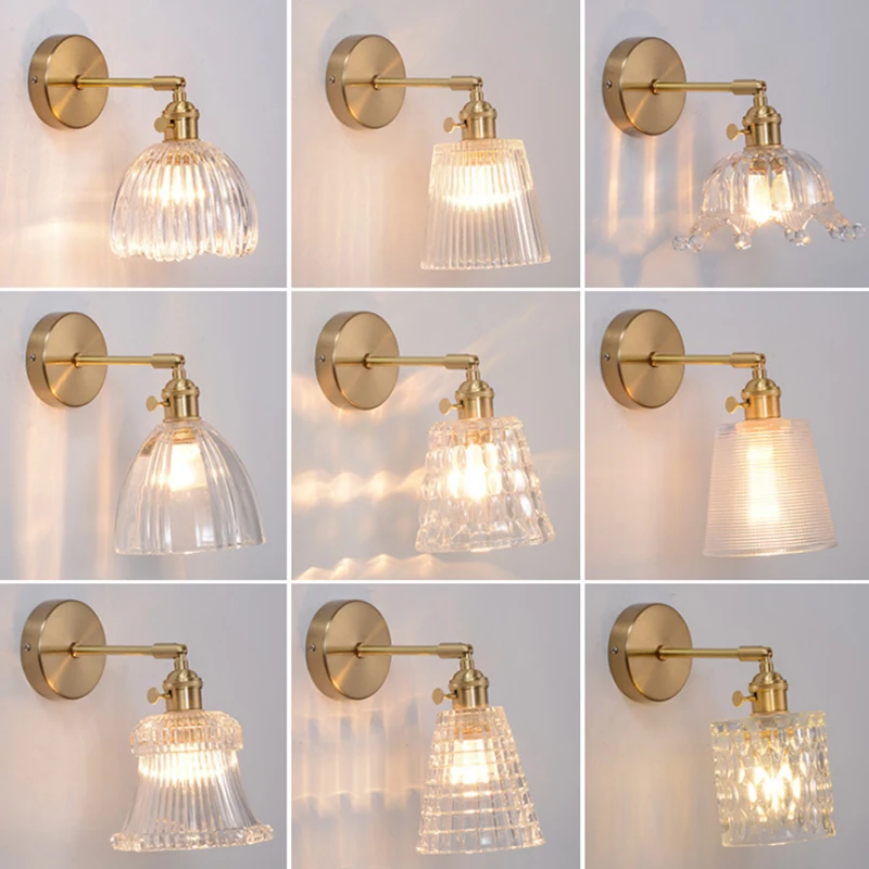Настенный светильник современный из хрустального стекла латунь | Освещение