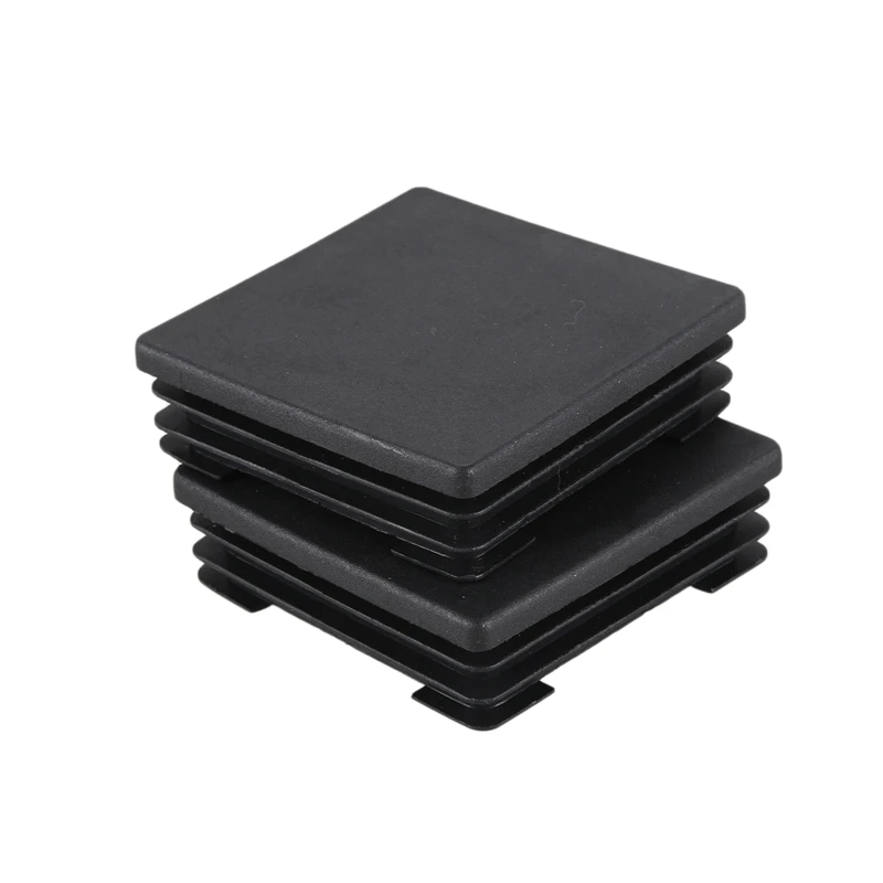 

2 Pcs 70mm x 70mm Plastic Square Caps Tube Pipe Inserts End Blanking