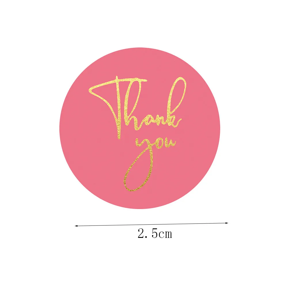 

500pcs/roll Colorful Thank You Sticker Gold Baking Seal Labels Diary Stationery Sticker Birthday Party Sticker