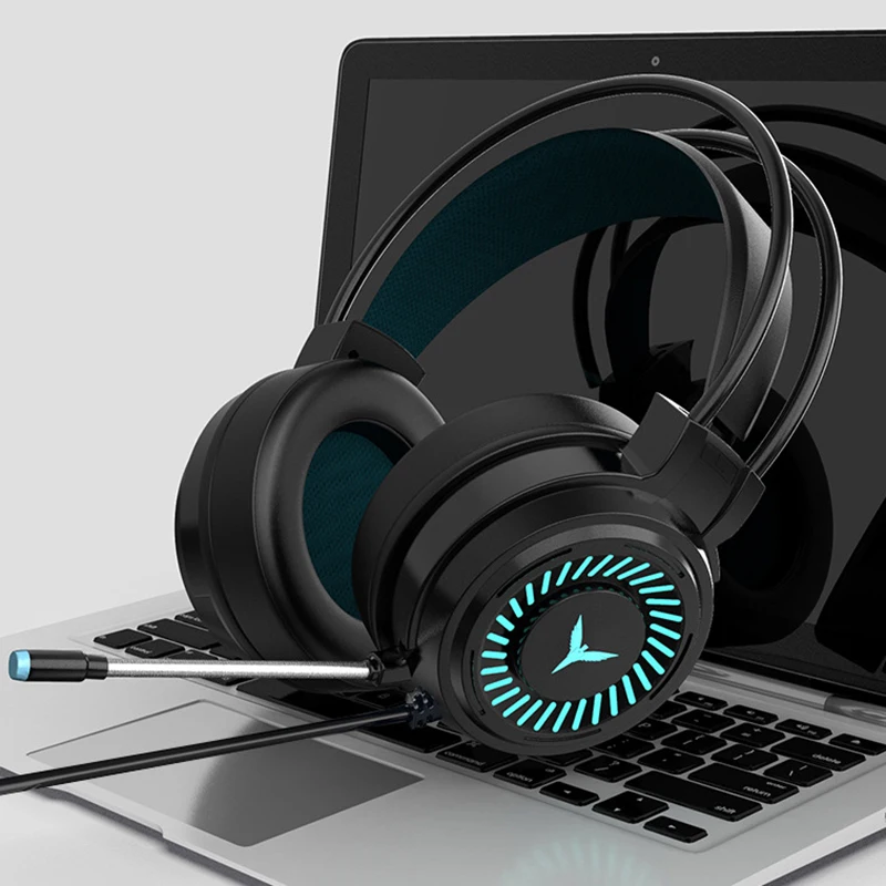 Игровые наушники объемное звучание музыки стерео проводные USB микрофон