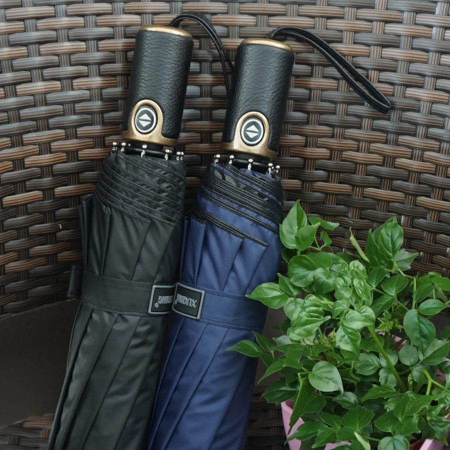 Зонтик сильный Безопасность Небьющийся качества Зонт кожаный Автоматическая