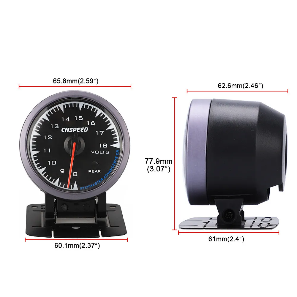 Диагностический инструмент 2 дюйма/52 мм автомобильный вольтметр с 7