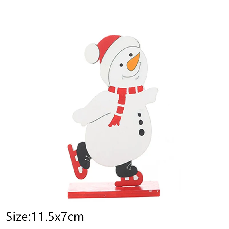 1pc-36-snowman stand С Рождеством Noel деревянная подвеска рождественские украшения для елки для дома Navidad Natal новогодние украшения - Цвет: 1pc-36-snowman stand