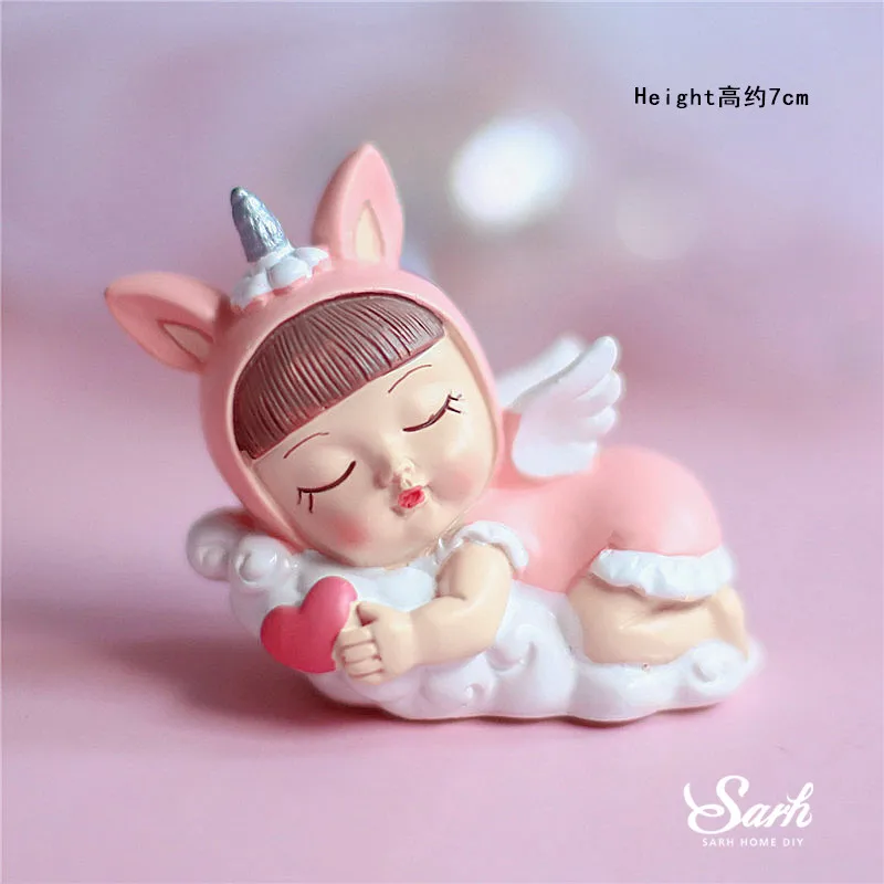 Unicorn angel A Звезда кисточка Арка Торт Топперы Единорог Ангел медведь на Луне украшения для детского душа ребенок день рождения принадлежности для выпечки Любовь Подарки - Цвет: Unicorn angel A