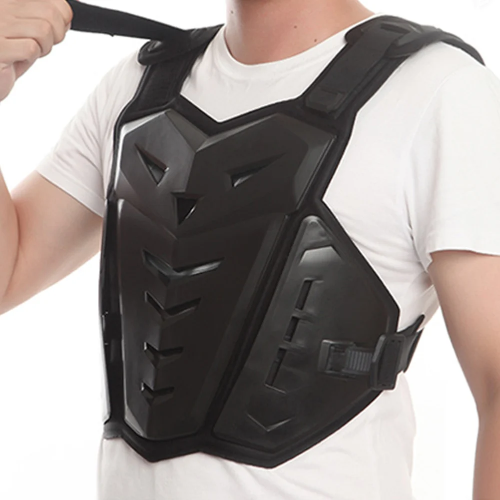 

Motorcycle Riding Chest Support Armor Vest Durable Back Protector Shock Resistant Adjustable Reduce Damage Soft Hollowed Out