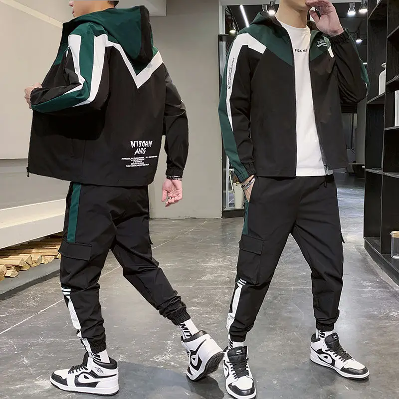 

Men Set Hoodies+Pants Tracksuit Suit Ropa Deportiva Hombre Two Piece Skirt Set Casual Sportswear Suit Ropa Hombre Long Sleeve