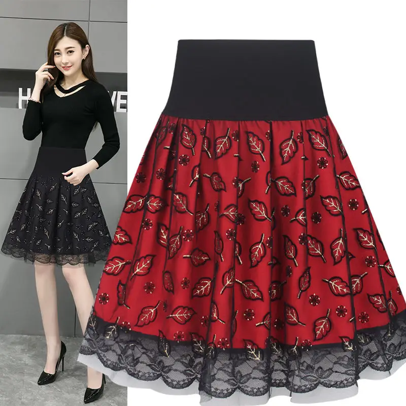 

Women's Bubble Skirt High Waist Pleated Skirt Mesh Skirt Woman Skirts Mujer Faldas Saias Mulher