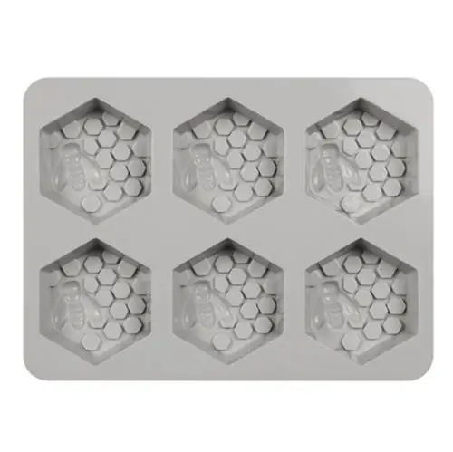 Новая модная силиконовая форма в виде пчелы 6 отверстий глина для мыла восковая