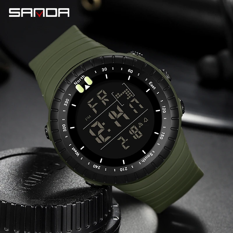 

SANDA Casual Outdoor Sports Electronic Watch Men Military Watch Alarm Clock Waterproof 50m Men Watch Orologio da uomo