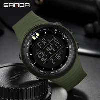 sanda casual outdoor sports electronic watch men military watch alarm clock shockproof waterproof 50m men watch orologio da uomo
