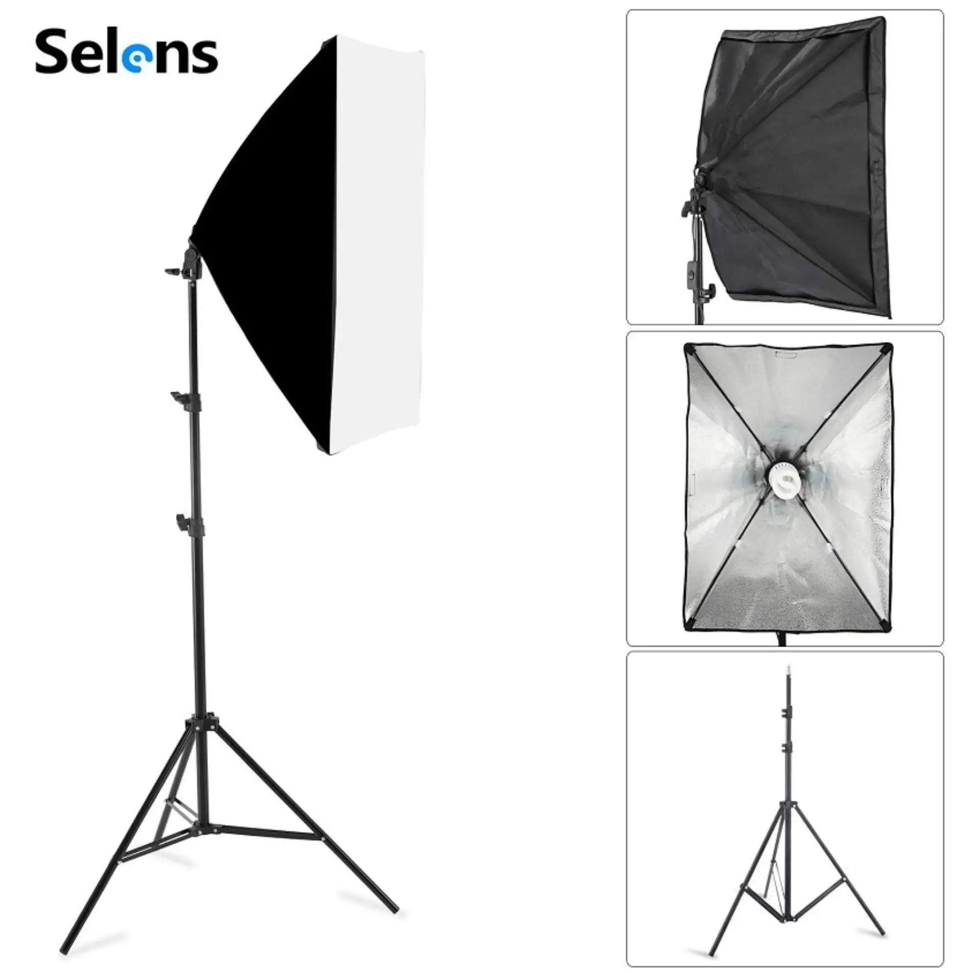 

New Photography Softbox Lighting Kits 50x70CM Softbox Professional Continuous Light System For Photo Studio Equipment 2m Tripod