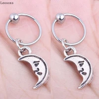 leosoxs 1 pcs new moon small ear bone nails nose ring nose nails piercing jewelry stainless steel