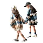 Teeangeпальто-кардиган для девочек; Винтажный детский длинный вязаный свитер с геометрическим узором; Модная верхняя одежда с длинными рукавами; Chaqueta; 12, 14