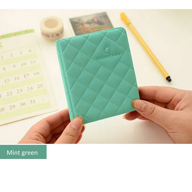 green photo case Fujifilm Белый 10-200 листов Instax Mini пленка для FUJI Instant Photo camera Mini 9 Mini 8 7s 70 90+ сумка для фотоальбома - Цвет: green photo case