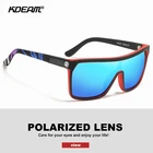 Солнцезащитные очки унисекс в большой оправе, Поляризованные Солнцезащитные, с защитой от ветра, с зеркальной красочной реальной пленкой, для спорта на открытом воздухе, KD803