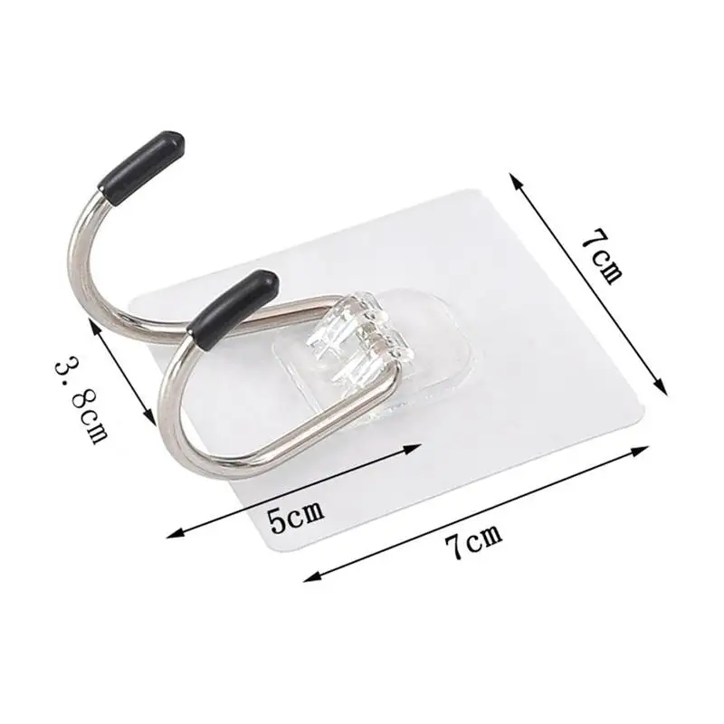 

1Pc Hook Strong Self Adhesive Stickers Wall Kitchen Load Bearing Wall Without Traces Free Punching Sticky Hooks Multi-Purpose