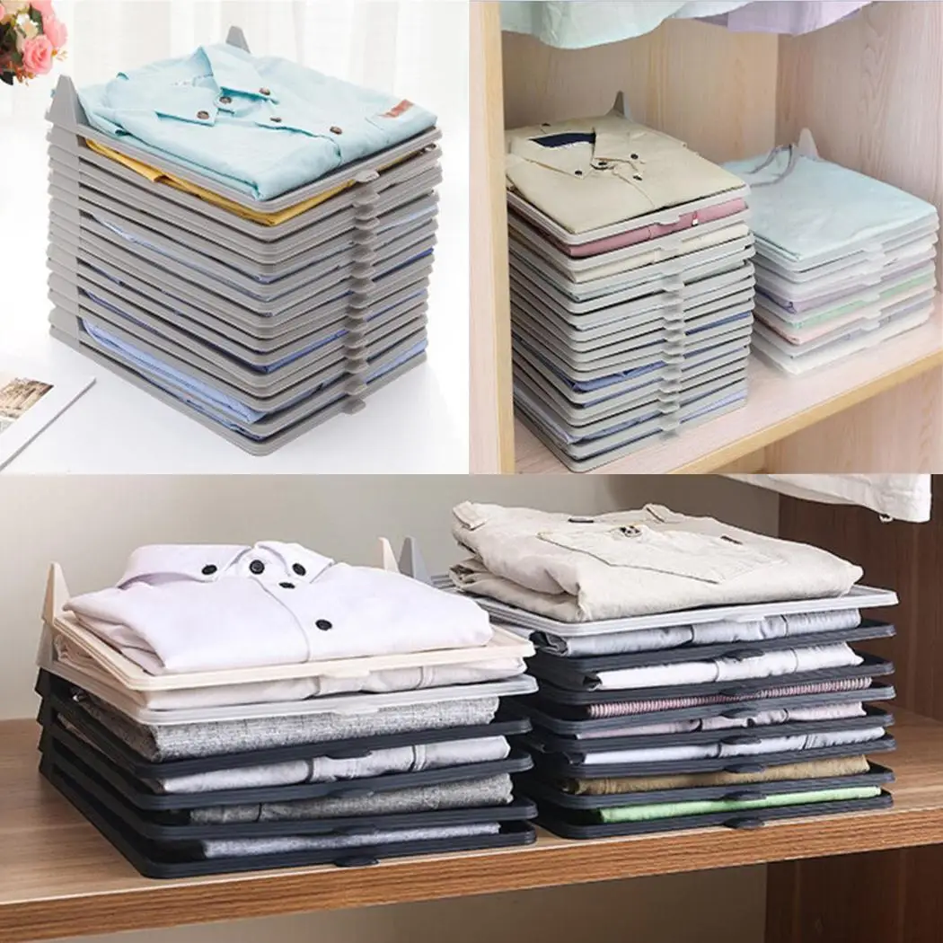 Одежда футболка гардероб штабелируемые доски разделители против морщин