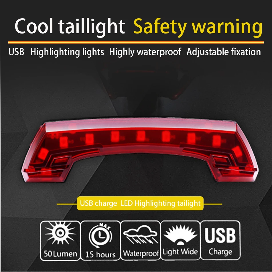 

Велосипедные фары зарядка через USB хвост светильник Прохладный горный велосипед для верховой езды светодиодный фонарь светильник s предупр...