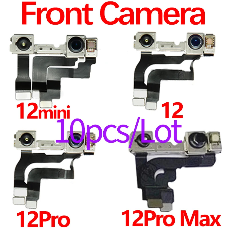 

10pcs Original For iPhone 12 mini 12 pro Max Front Camera Proximity Small Sensor Face Front Camera Flex Cable Phone Repair Parts