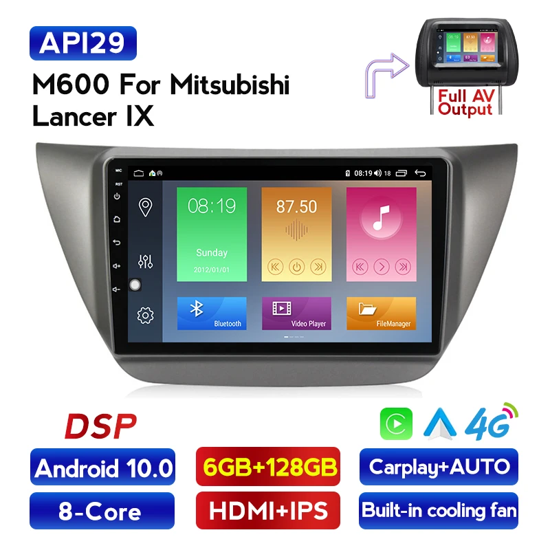

Автомагнитола 2Din IPS RDS Android 10,0, мультимедийный плеер для Mitsubishi Lancer IX 2006 2007-2010, стерео, GPS-навигация, Carplay Auto