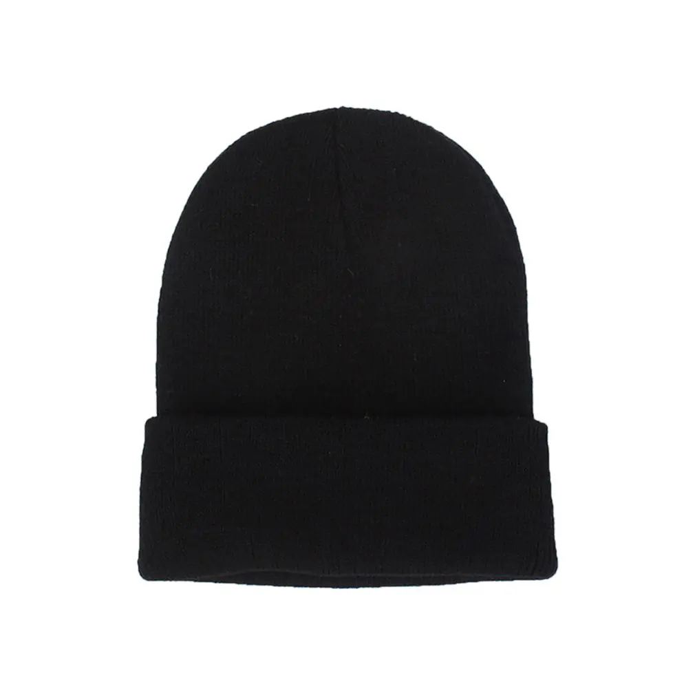 Однотонная шапка унисекс из смешанной шерсти на осень и зиму мягкая теплая