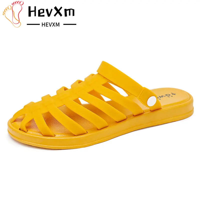 

Women's Jelly Baotou Slippers New Year's Summer Roman Sandals Soft-soled Jacket Beach Slippers Hole Shoes Women's Shoes