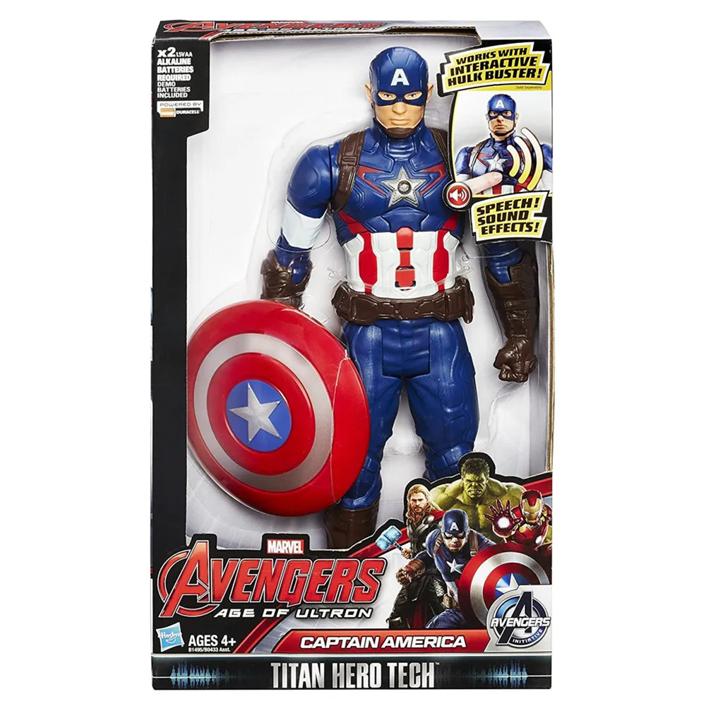 

Hasbro Marvel Avengers Age of Ultron Titan Hero Tech Captain America 12 Inch Action Figure Model Toy