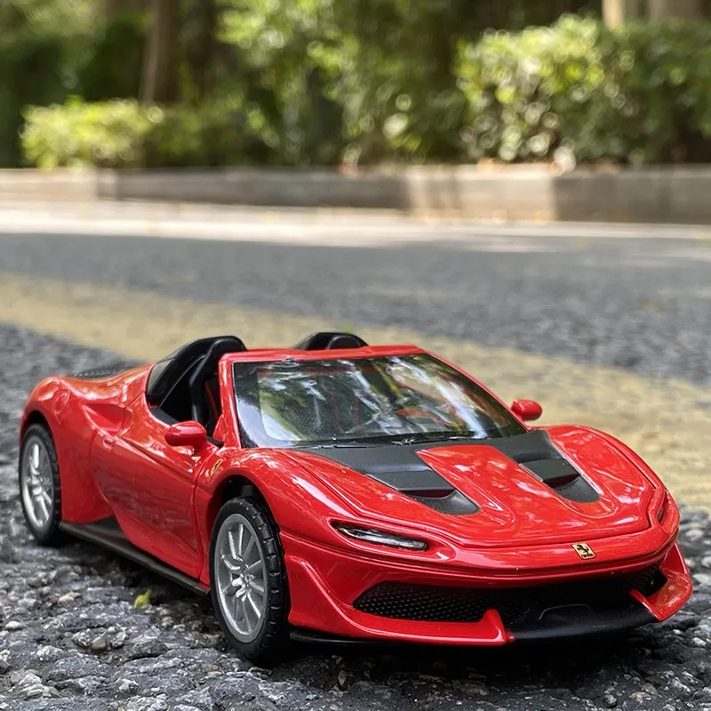 1:32 Ferraris J50 Supercar Model Alloy Car Die Cast Toy Sound and light Pull Back Children's Collectibles | Игрушки и хобби
