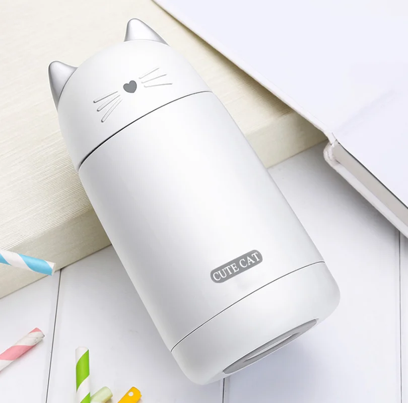 Милая Детская термос в виде кошки бутылка для горячей воды из нержавеющей стали