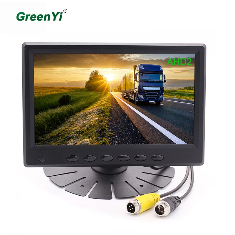 Горячие Новые 7 дюймов 4PIN аналоговая камера высокого разрешения 1024x600P ips Экран аналоговая камера высокого разрешения монитора автомобиля Яркость 500CD/M2 для Парковочные системы Камера Системы