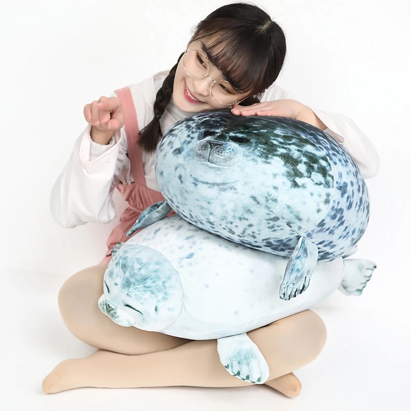 

Angry Blob Seal Sleeping Pillow Chubby Novelty Sea Lion Doll Plush Stuffed Toy