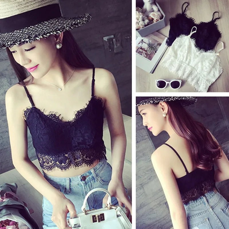 

Women Seamless Sexy Lace Adjustable Wrapped Chest Fashion Comfortable Lady Gathered Tube Top