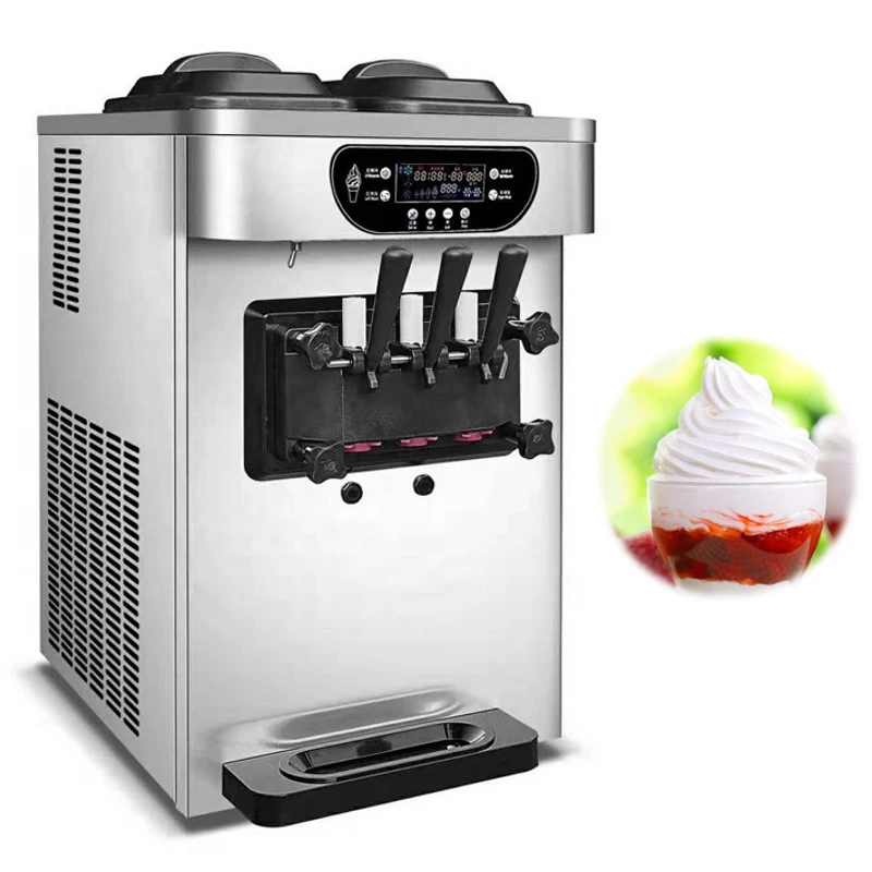 Коммерческая настольная маленькая машина для мягкого мороженого десертного