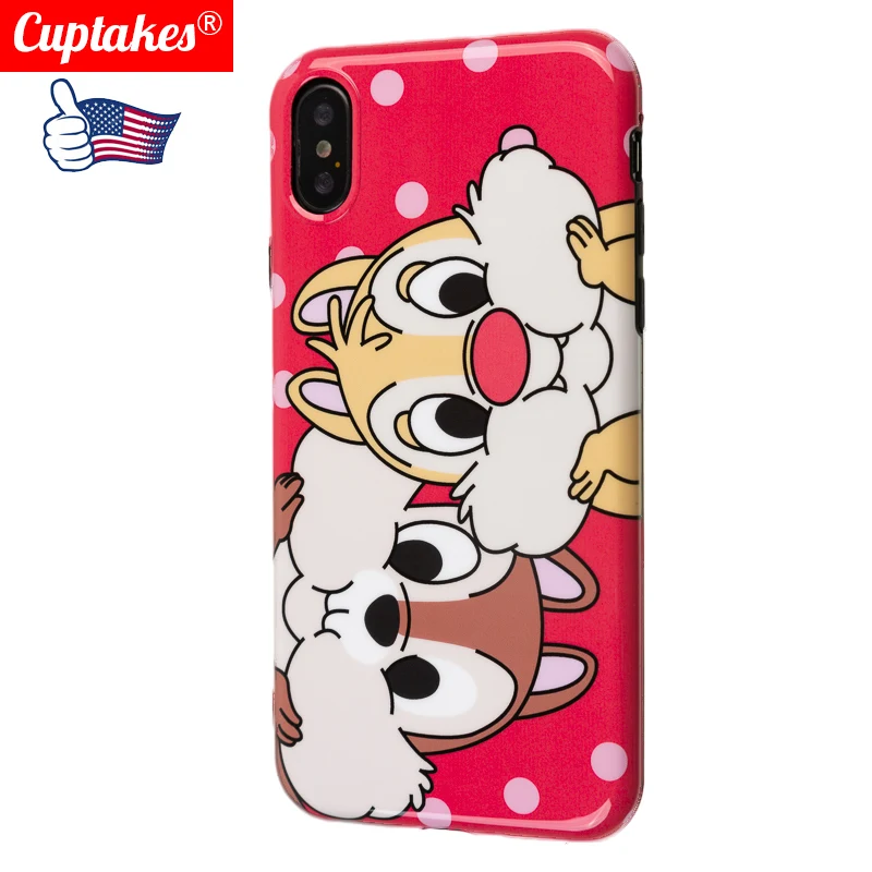 Роскошный Глянцевый Мягкий силикон imd чехол для iPhone 7 8 Plus X 10 XS Max XR 6 6S милый лиса