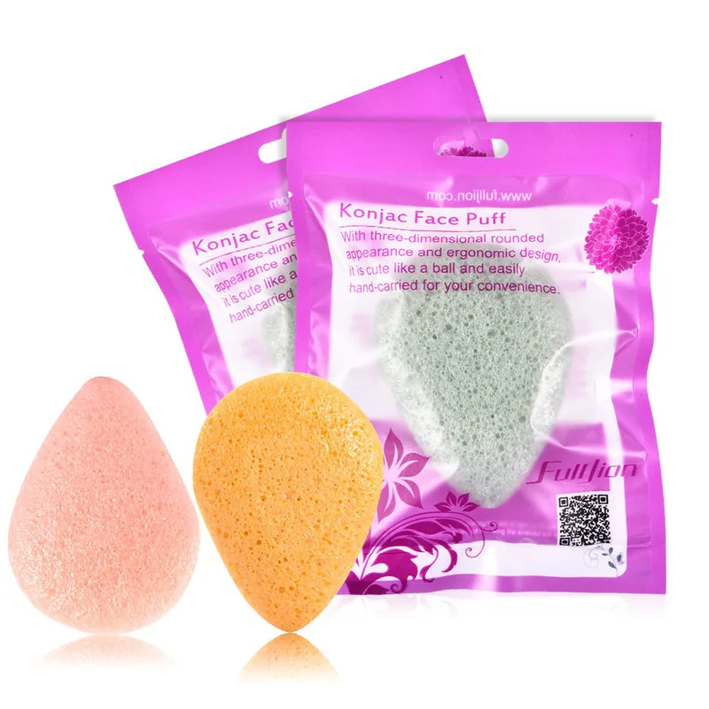 Губка в форме капли воды Konjac косметическая губка для очистки лица Натуральный