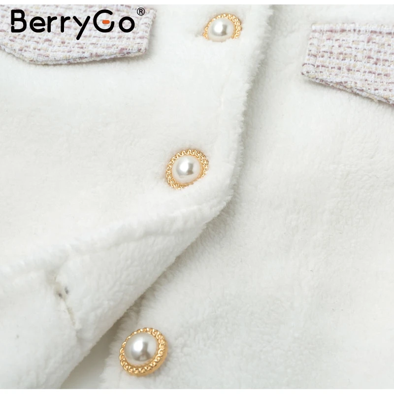 BerryGo Твидовые костюмы из двух предметов Женский комплект одежды осенне-зимний костюм в стиле пэчворк однобортная Офисная Женская юбка, костюмы женские