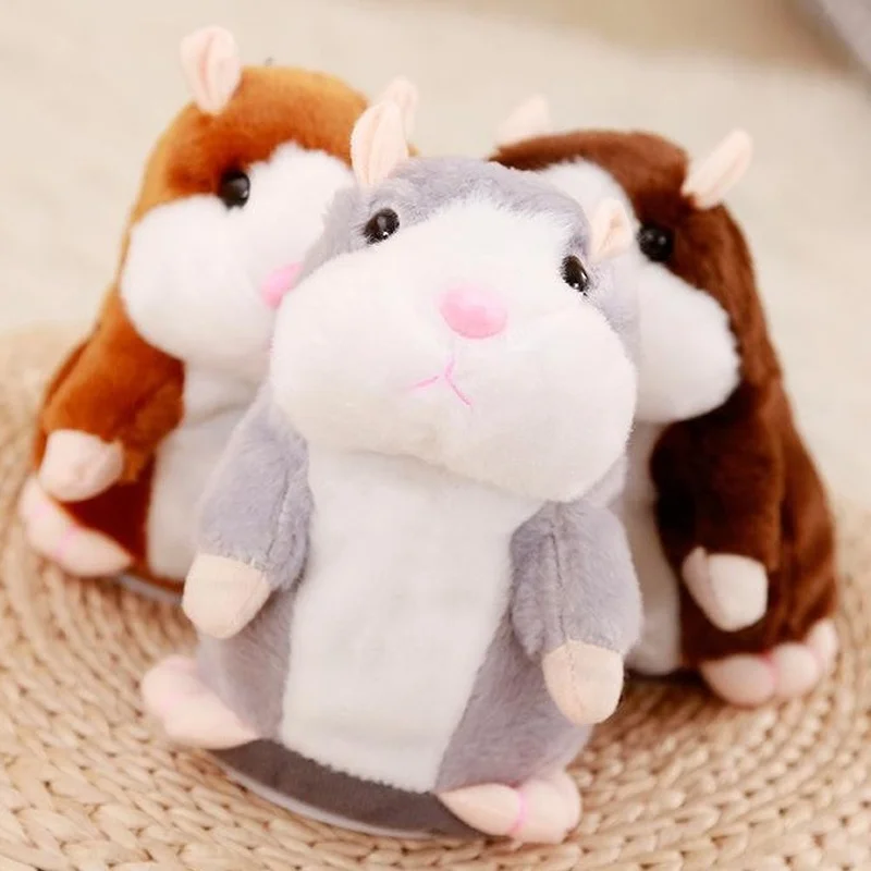 

Talking Hamster Plush Toy Imitate Sound Record Educational Voice Changing Cute Soft Gift Hamster Funny Stuffed Plush Animal Doll